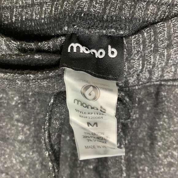 Mono B womens drawstring hacci sweatpants joggers black size medium - Picture 4 of 10